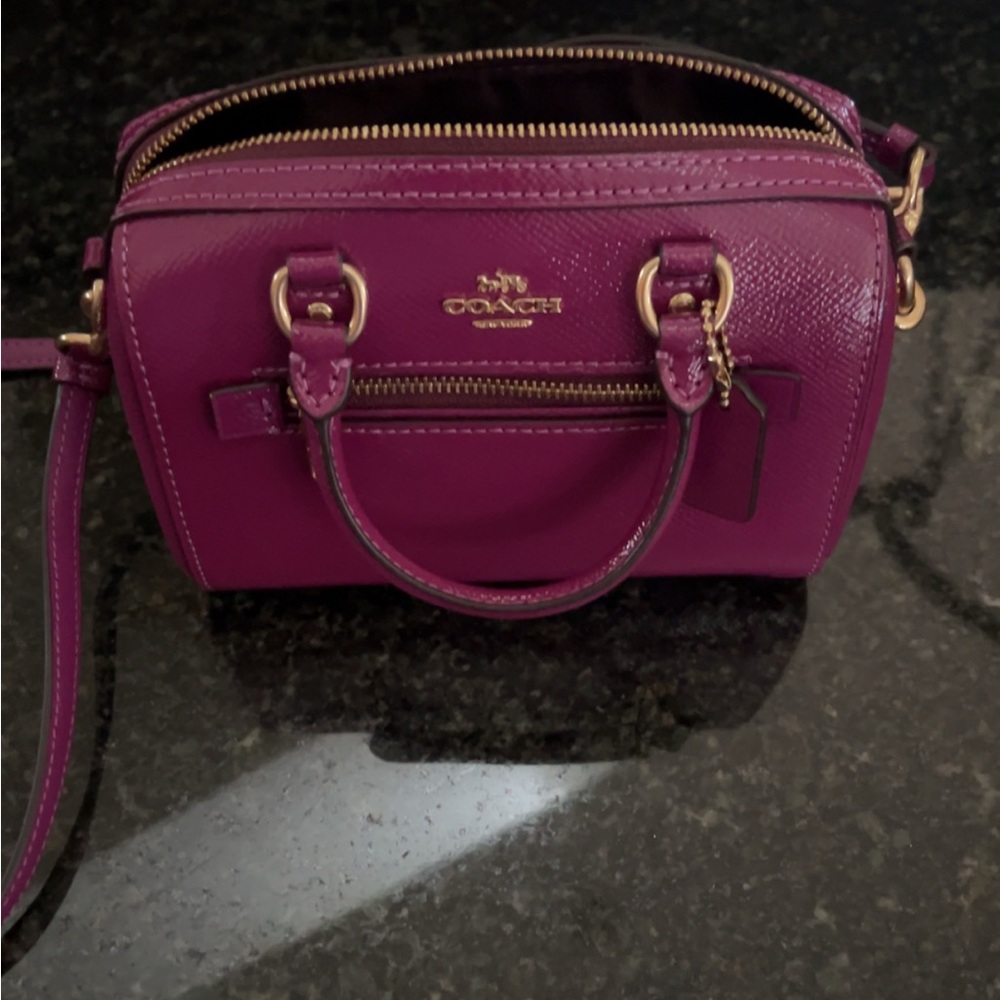 Brand new coach mini patent Rowan bag